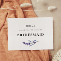 Elegant Floral Lavender Bridesmaid