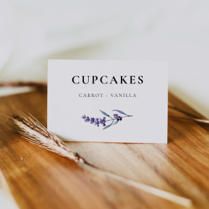 Elegant Floral Lavender Wedding Buffet Card