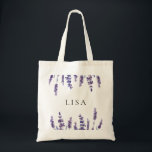 Elegant floral lavender wedding favour gift tote bag<br><div class="desc">A classic and elegant lavender watercolor design,  perfect for a floral spring country wedding.</div>