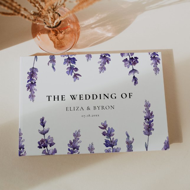 Elegant floral lavender wedding guest book (Creator Uploaded)