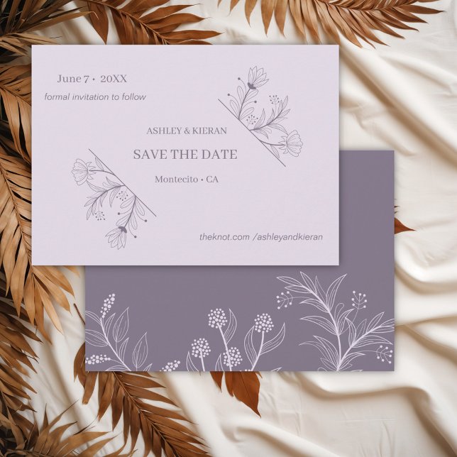 Elegant Floral Lavender Wedding Save the Date (Creator Uploaded)