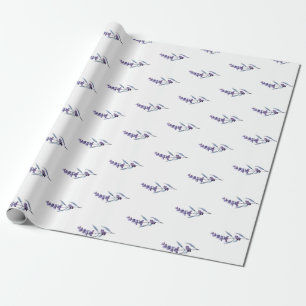 Elegant floral lavender wrapping paper