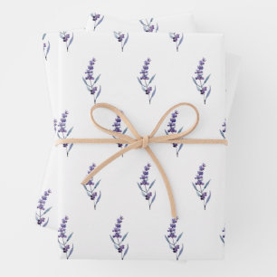 Elegant floral lavender wrapping paper sheet
