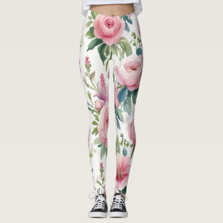 Elegant Floral Leggings – Stylish & Comfortable