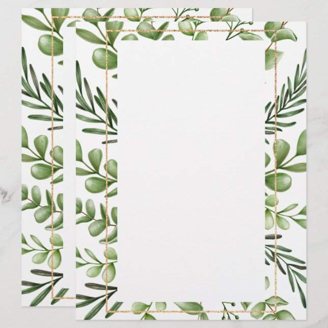 Elegant Floral Letterhead (Front/Back)