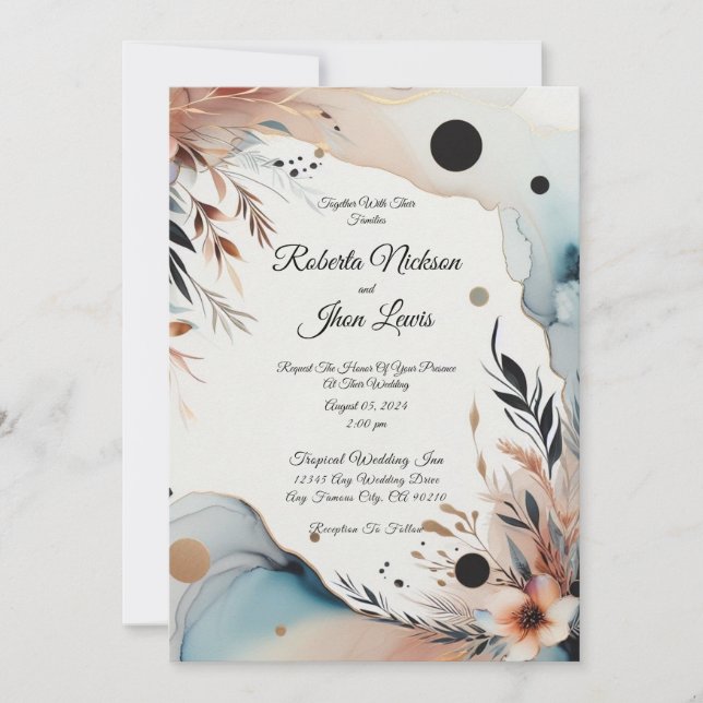 Elegant, Floral, Love Invitation (Front)