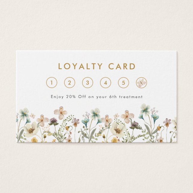 Elegant Floral Loyalty Card (Front)