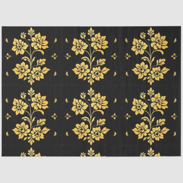 Elegant Floral Luxury Modern Collection Tissue Paper (Front)