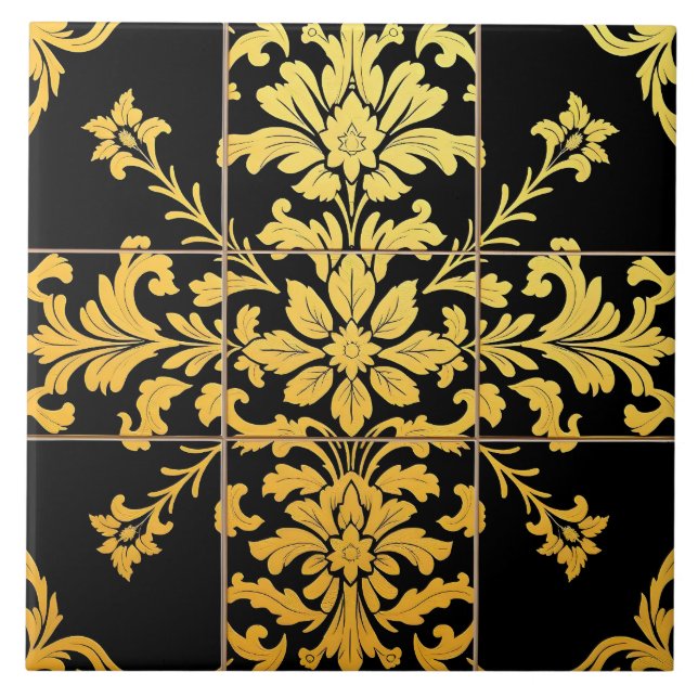 Elegant Floral Luxury Trendy Collection Tile (Front)
