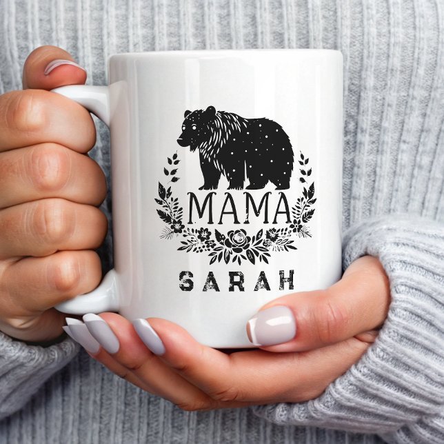 Elegant Floral Mama Bear Floral  Coffee Mug (Creator Uploaded)