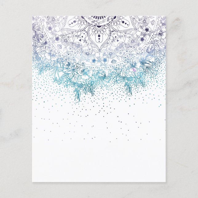 Elegant floral mandala and confetti image flyer (Front)