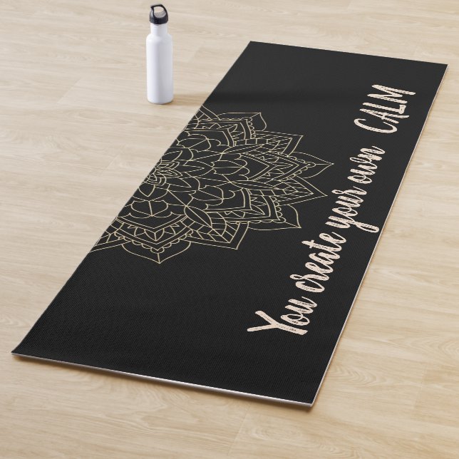Elegant Floral Mandala -You Create Your Own Calm Yoga Mat (In Situ)