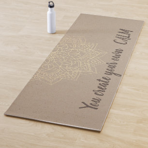 Elegant Floral Mandala -You Create Your Own Calm Yoga Mat