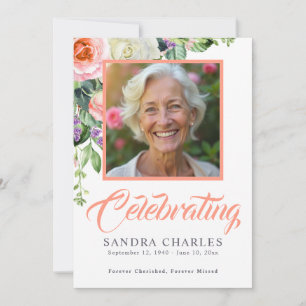 Elegant Floral Memorial Funeral Program