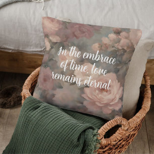 Elegant Floral Memorial Gift for Grieving Mother Cushion