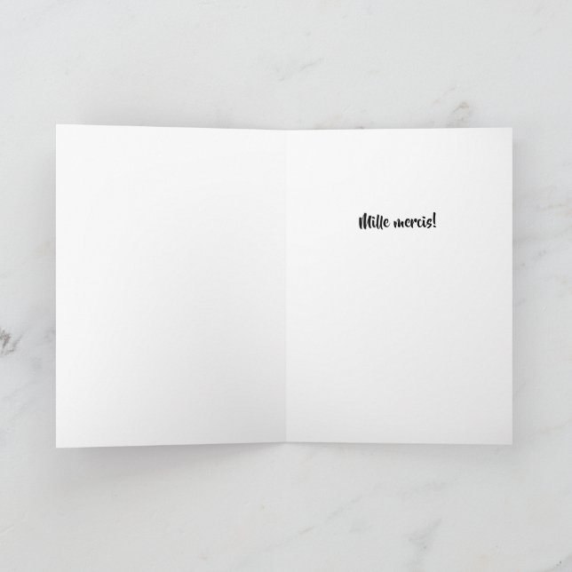 Elegant Floral Merci – French Thank You Card (Inside)