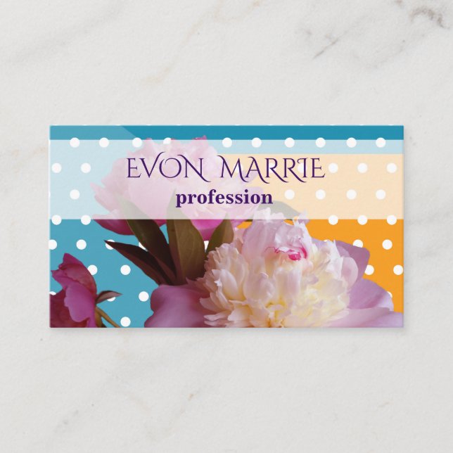 Elegant Floral Modern Busines Card (Front)