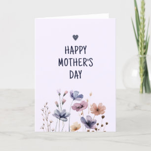Elegant floral Mom Happy Mothers Day Card