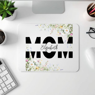 Elegant Floral MOM Personalised Mousepad