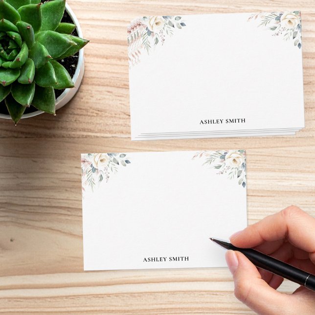 Elegant Floral Monogram Card (Creator Uploaded)