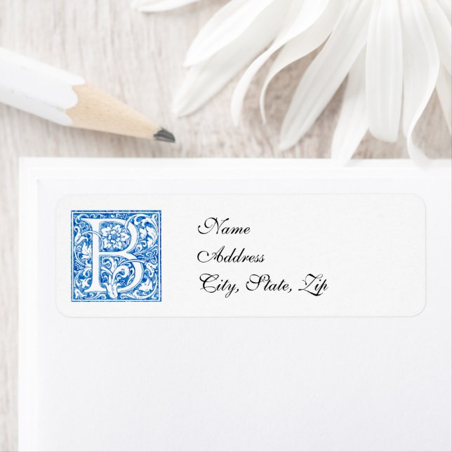 Elegant Floral Monogram Letter B Vintage  (Insitu)