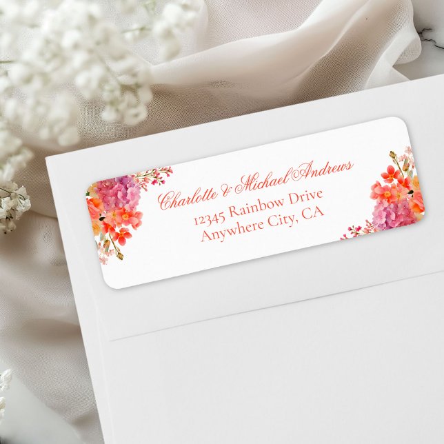  Elegant Floral Monogram Script Wedding  (Elegant Floral Monogram Script Wedding Label)
