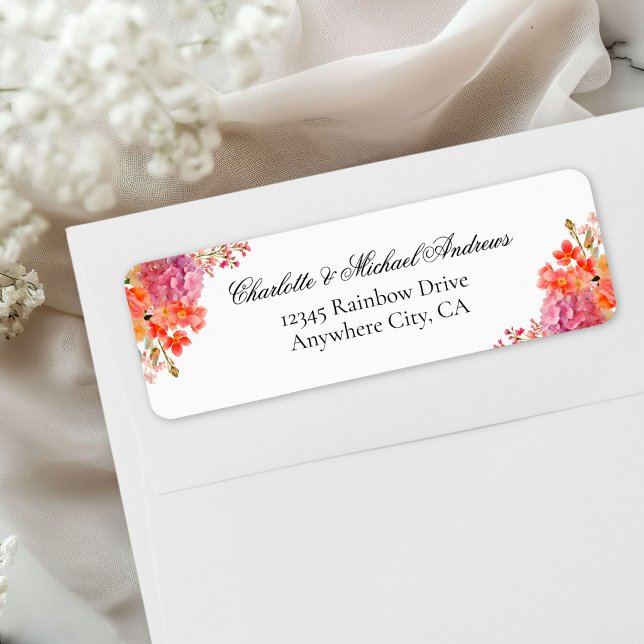  Elegant Floral Monogram Script Wedding  (Elegant Floral Monogram Script Wedding Label)