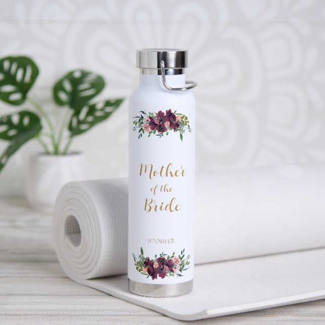 Elegant Floral Mother of the Bride Water Bottle (Yoga)