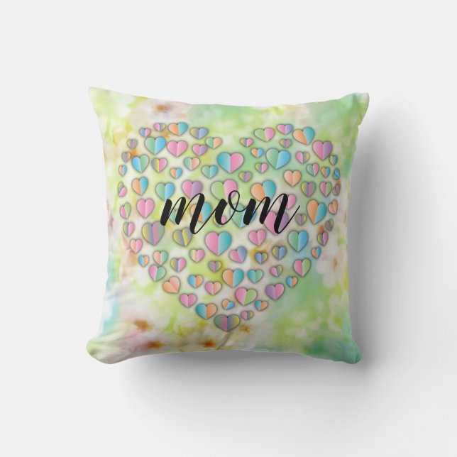 Elegant Floral Mother’s Day Pillow (Front)