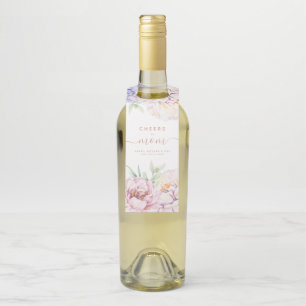 Elegant Floral Mother's Day Bottle Hanger Tag