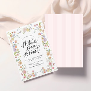 Elegant Floral Mother's Day Brunch Invitation