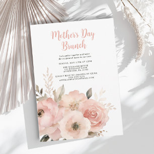 Elegant Floral Mother's Day Brunch Invitation
