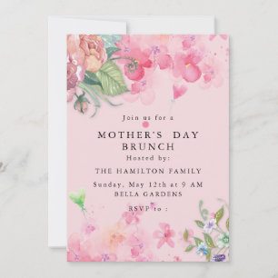 Elegant floral Mother's Day  Invitation