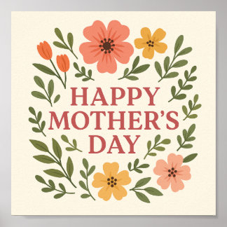 Elegant Floral Mother's Value Poster Paper (Matte)