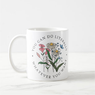 Elegant Floral Motivational Gift Coffee Mug