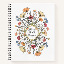 Elegant Floral Motivational Notebook