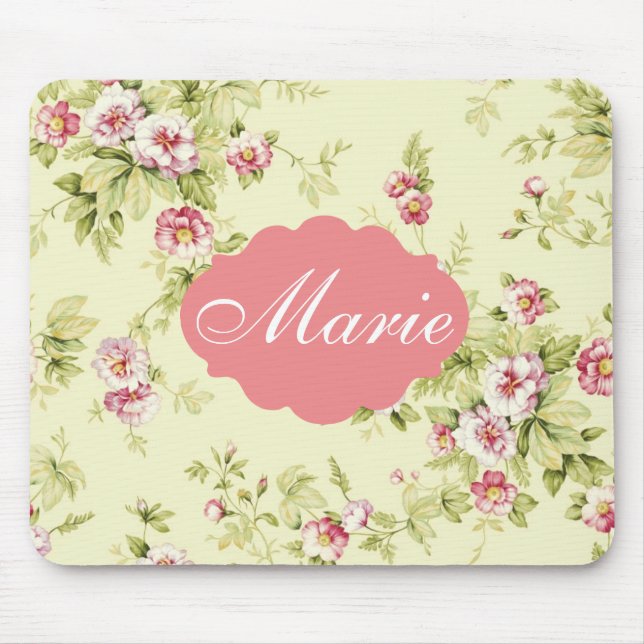 Elegant floral mousepad (Front)