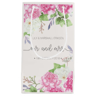 Elegant Floral Mr & Mrs Wedding   Gift Bag