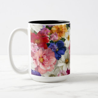 Elegant Floral Mug – Botanical Flower Print Coffee