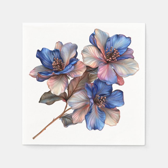  Elegant Floral Napkins  (Front)