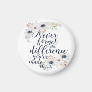 Elegant Floral Never Forget The Difference Magnet