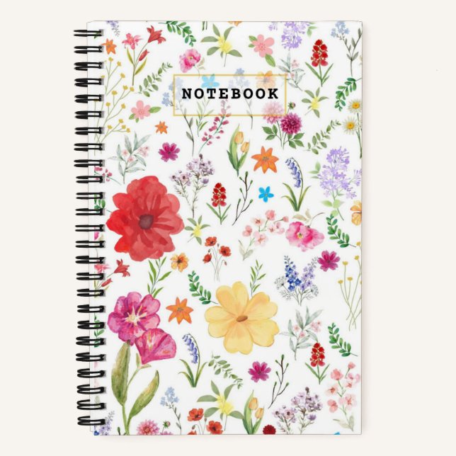 Elegant Floral Notebook for Journalling and Notes (Front)