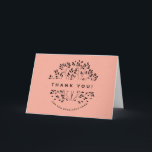 Elegant Floral Nurse Caregiver Doctor Thank You Card<br><div class="desc">A beautifully elegant and simple floral design to thank someone for providing excellent care. Give this thoughtful thank you card to someone in the medical profession:doctor,  nurse,  care giver,  technicians,  dentist and other health professionals.</div>