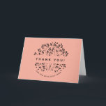 Elegant Floral Nurse Caregiver Doctor Thank You Card<br><div class="desc">A beautifully elegant and simple floral design to thank someone for providing excellent care. Give this thoughtful thank you card to someone in the medical profession:doctor,  nurse,  care giver,  technicians,  dentist and other health professionals.</div>