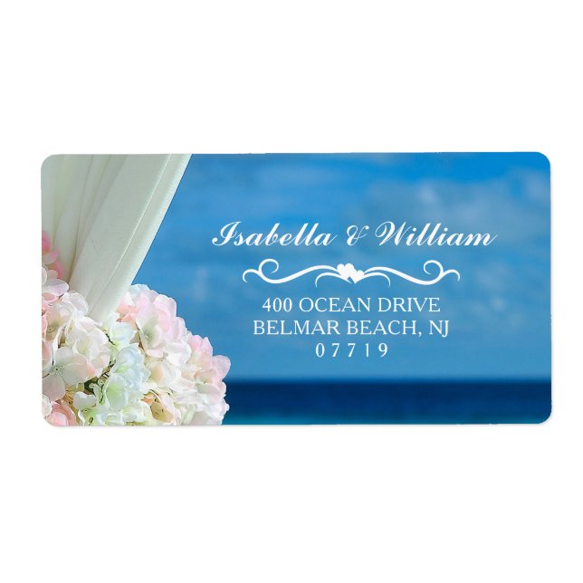 Elegant Floral Ocean Beach Summer Wedding (Front)