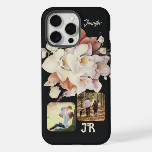 Elegant Floral Orchid-Calla Lily Photo/Name iPhone 15 Pro Max Case