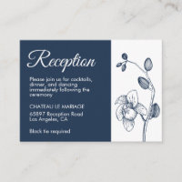 Elegant floral orchids modern simple reception