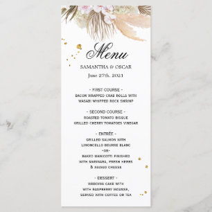 Elegant Floral Orchids & Pampas Beauty Frame Menu