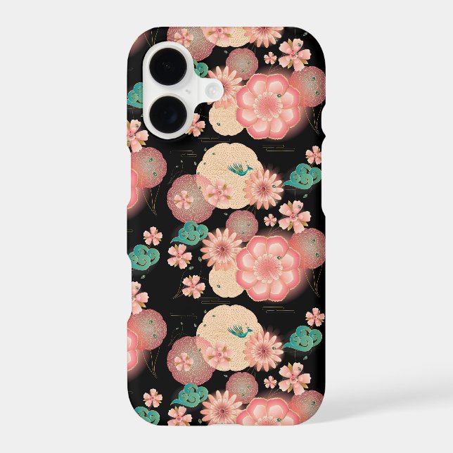 Elegant Floral Ornament Spring Peach Garden Boho (Back)