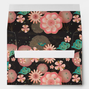 Elegant Floral Ornament, Spring Peach Garden Envelope